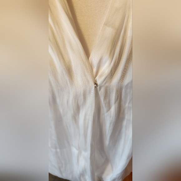 Paige Dijon Surplice White Bodysuit Size Small - Picture 7 of 14